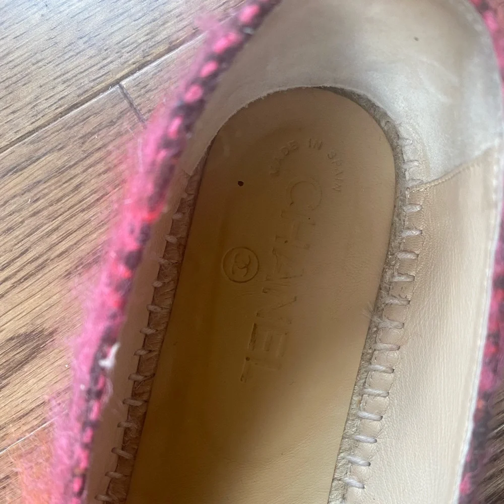 Chanel Wool Tweed and Lambskin Espadrilles Shoes - Picture 3 of 6